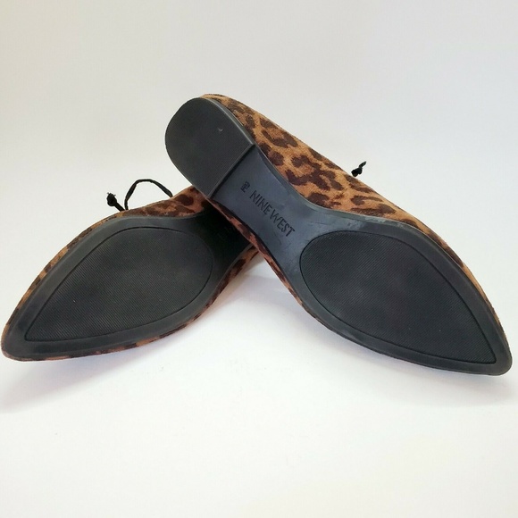 Nine West Animal Print Lace-Up Flats - Picture 5 of 7